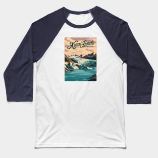 Retro Kenai Fjords National Park Baseball T-Shirt